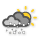 Wetter: stark bewölkt, Schnee