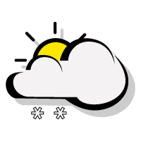 wolkig, wenig Schnee